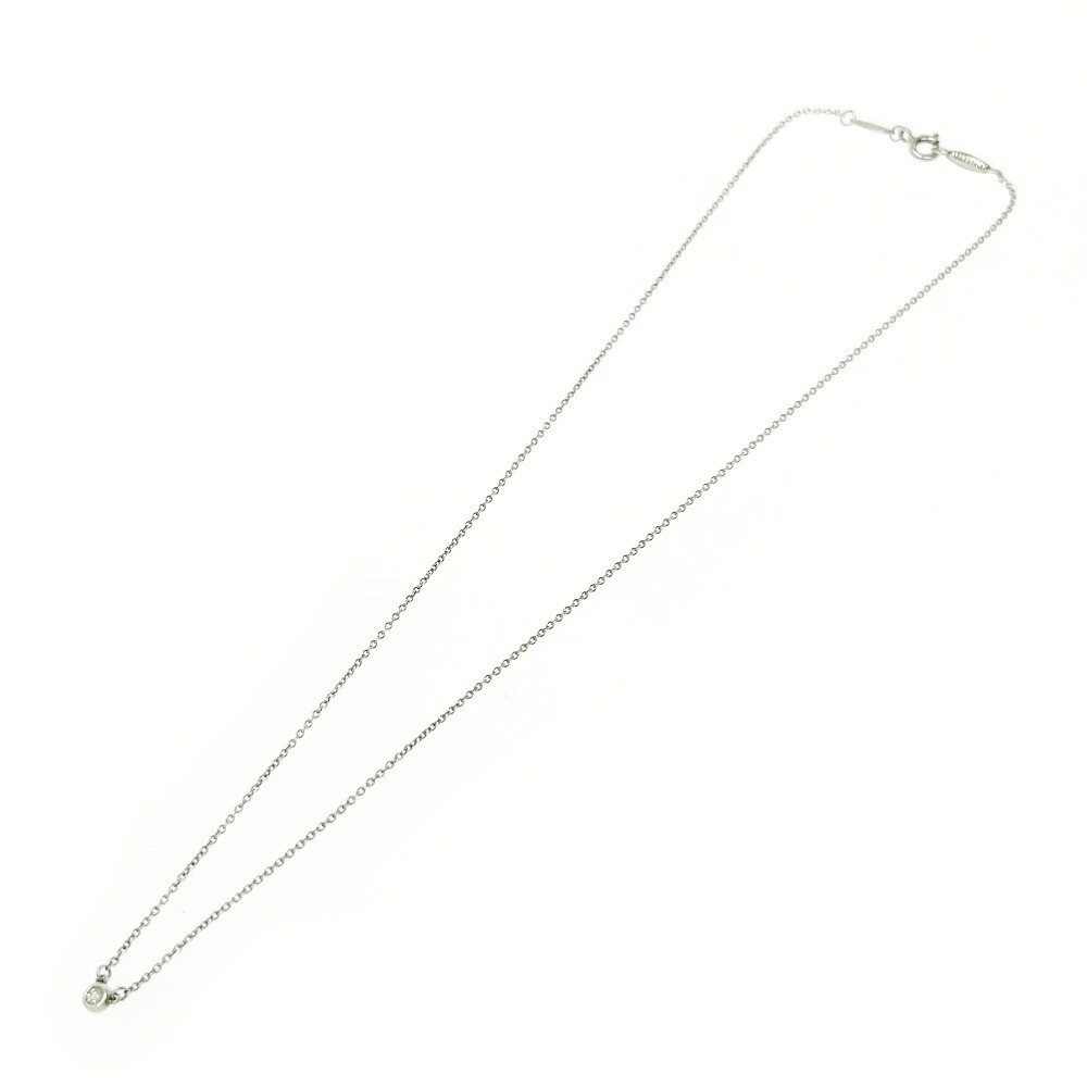 TIFFANY Co Silver Diamond By the Yard Necklace